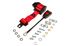 Front Seat Belt Kit - 3 Point Inertia Reel - 30cm Stalk - Each - Red - RB735530RED - Securon